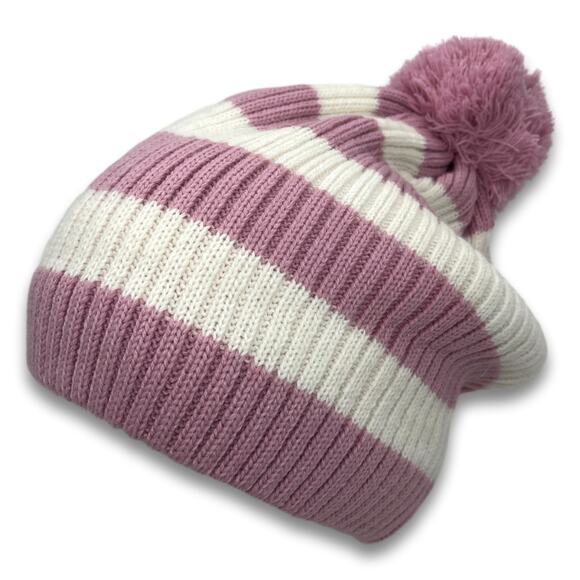 CC Exclusives Cable Style Angora Slouch Chunky POM Beanie Winter Hat Ski Cap - Picture 1 of 6